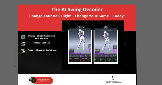 Online Golf Lessons - AI Swing Decoder - Ball Flight Academy - Brad Myers PGA